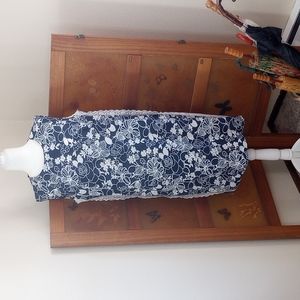 VTG 60’s Mod Floral & Lace Sack Dress